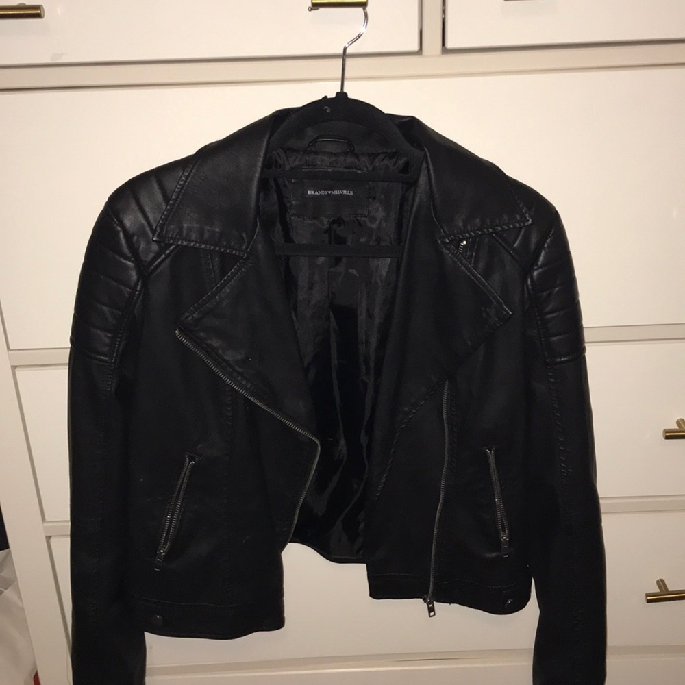 Brandy Melville leather moto jacket